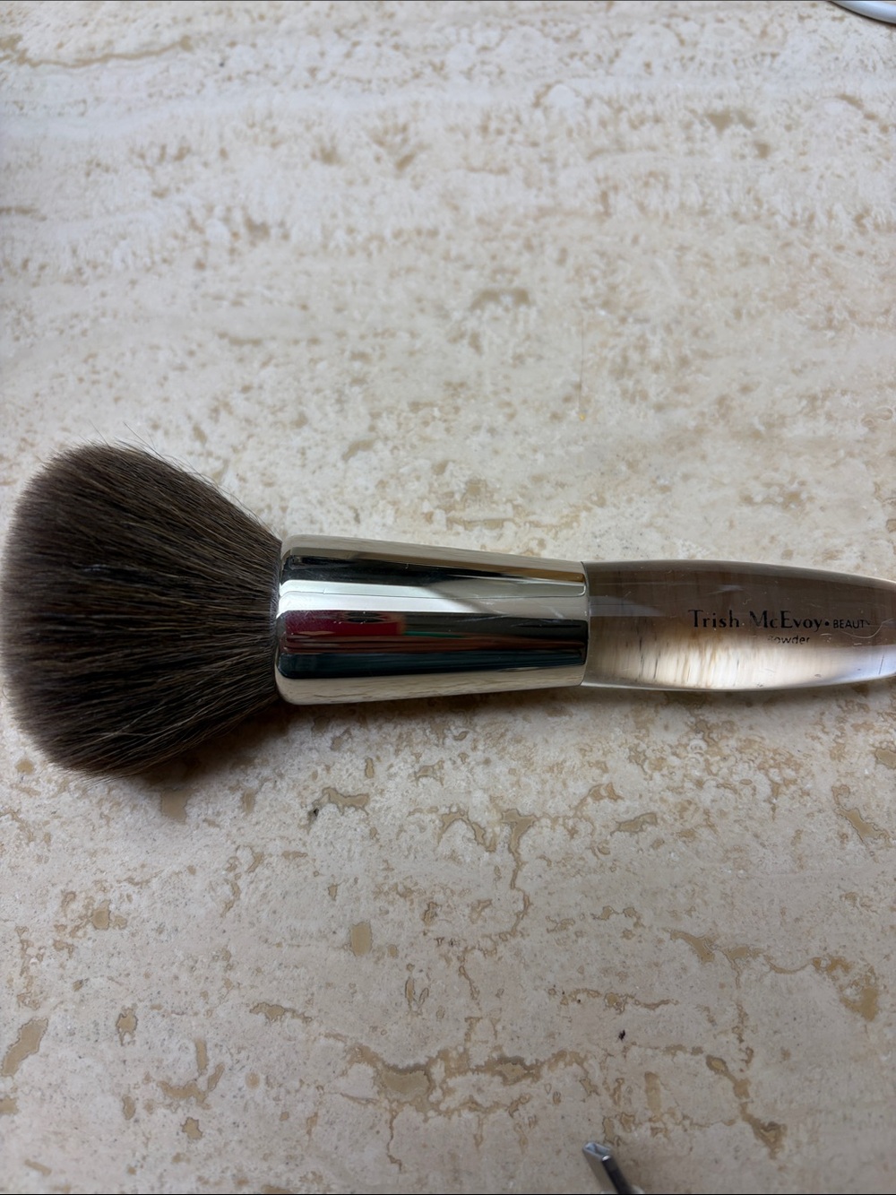 Trish McEvoy Brown Powder Brush with Clear Handle